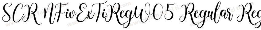 SCR NFivExTiRegW05 Regular Regular字体转换